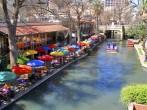 the San Antonio riverwalk and its many colorful sites.