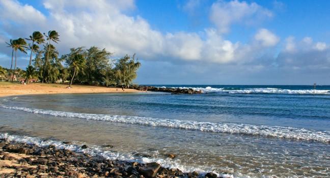 poipu beach park on the island of Kauai, Hawaii.