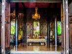 Buddha altar at Jim Thompson House museum bangkok thailand