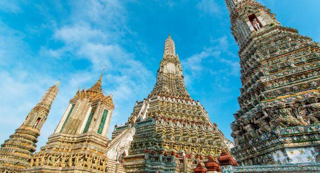 Wat Arun in Bangkok, Thailand; 