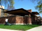 Natural lawn care at Robie House, one of Frank Lloyd Wright's finest works