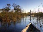 Boat trip in Okavango delta, Botswana, Africa