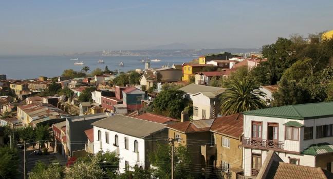 Aerial view on Valparaiso, Chile; 