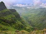 Green valley in the Drakensberg south africa