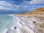 View of Dead Sea coastline; 